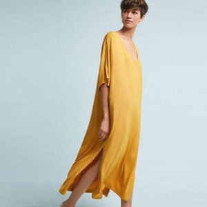 Anthro Oversized V-Neck Maxi Dress